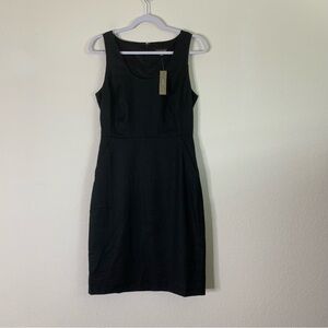 J.Crew Black Scoopneck resume dress in stretch linen blend 4 NWT